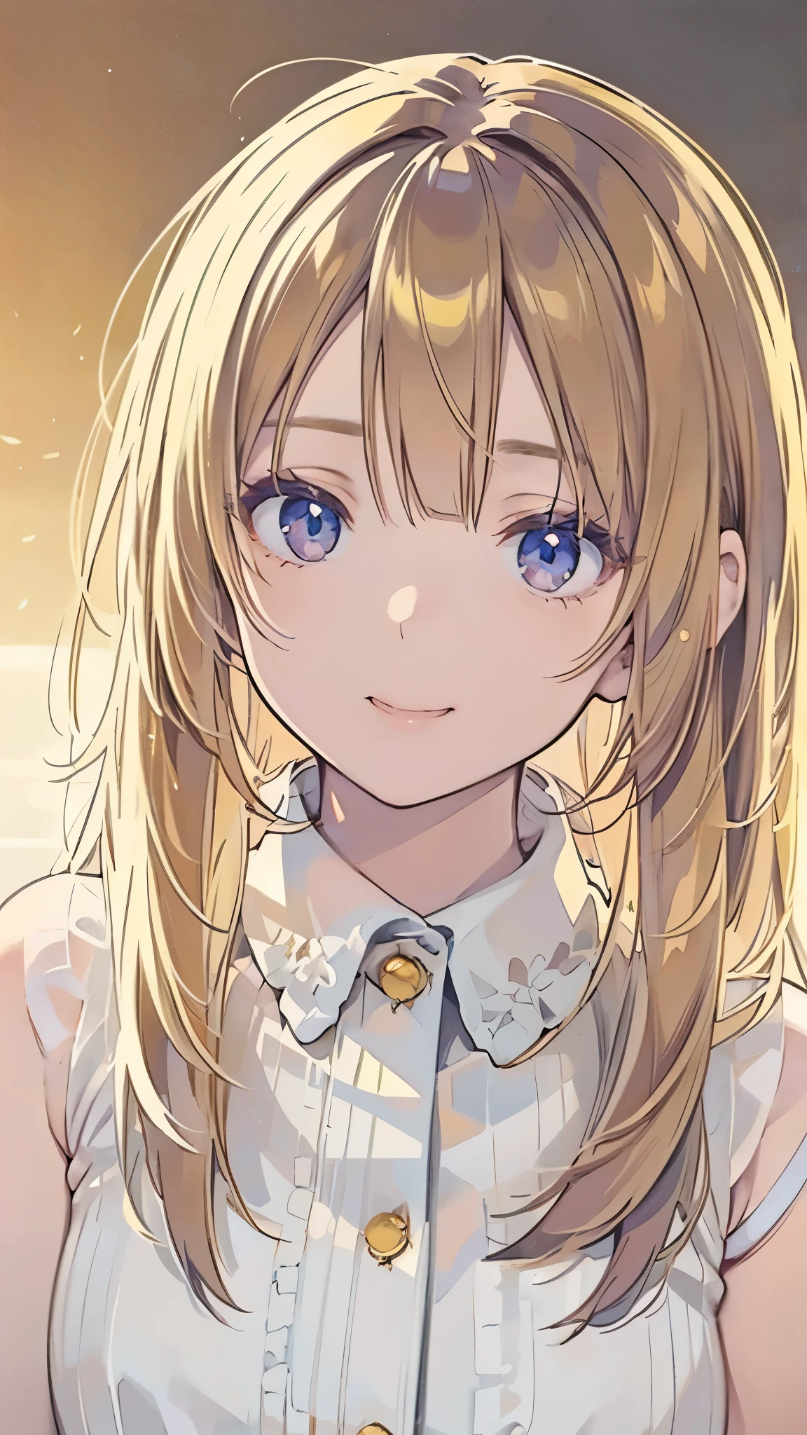 Official Art, wallpaper, very detailed, ((( very detailedな目と顔))), real portrait , ( best quality , Masterpiece, high resolution), ( high resolutionスキン: 1.2), 8K ultra HD, backlit, blurred background , smile, one woman, Closeup of a Woman Wearing a White Shirt , beautiful woman's face , Attractive and beautiful顔の, Beautiful face and perfect skin, Diffused, Natural Skin Radiance, Attractive and beautiful, Wrapped in golden light, very beautiful girl , Soft golden hour lighting , Natural Beauty Expressive Poses, Soft Golden Light , Charming Girls , beautiful woman's face , golden background pattern popping out of clothes