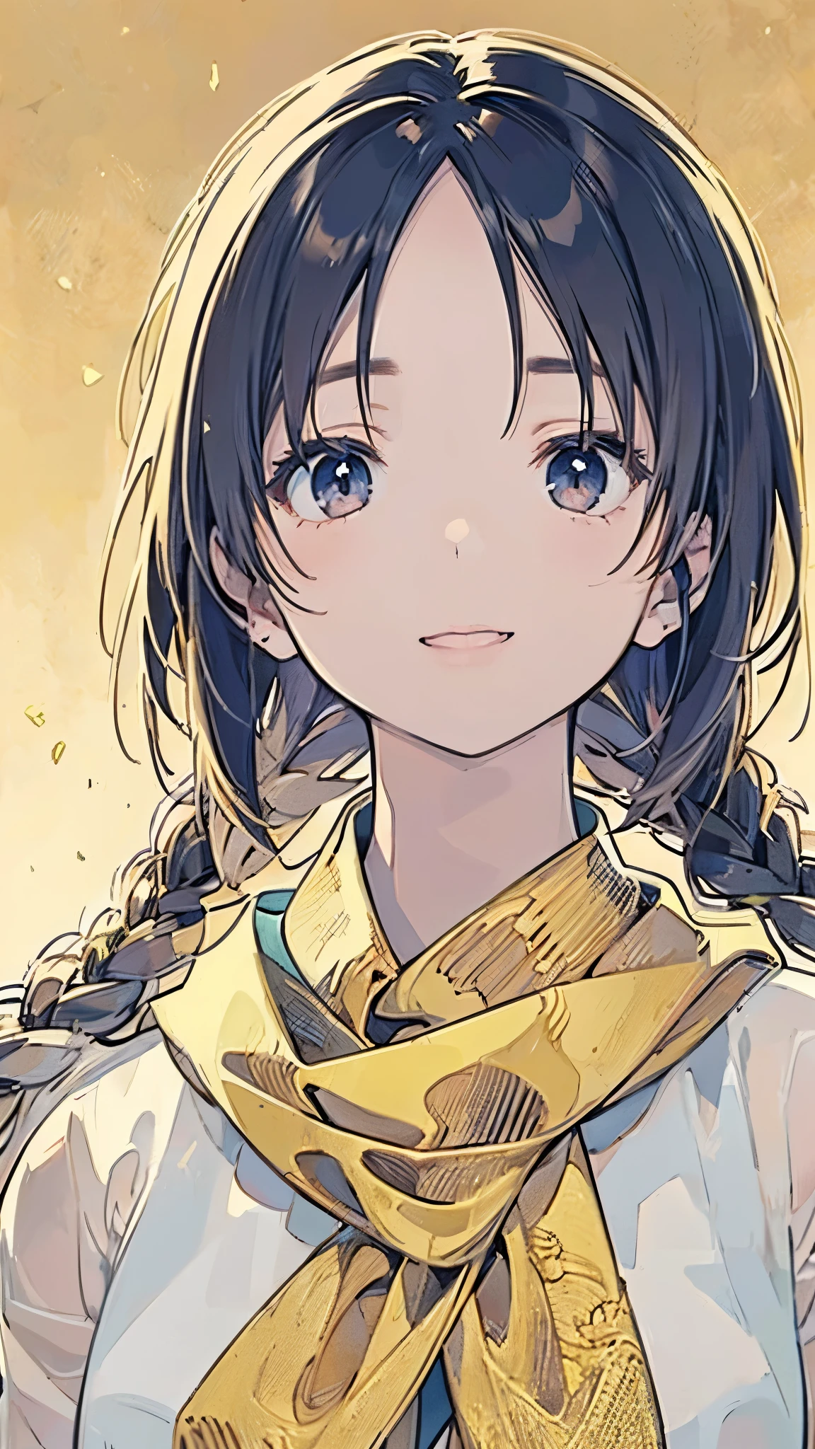 Official Art, wallpaper, very detailed, ((( very detailedな目と顔))), real portrait , ( best quality , Masterpiece, high resolution), ( high resolutionスキン: 1.2), 8K ultra HD, backlit, blurred background , smile, one woman, Closeup of a Woman Wearing a White Shirt , beautiful woman's face , Attractive and beautiful顔の, Beautiful face and perfect skin, Diffused, Natural Skin Radiance, Attractive and beautiful, Wrapped in golden light, very beautiful girl , Soft golden hour lighting , Natural Beauty Expressive Poses, Soft Golden Light , Charming Girls , beautiful woman's face , golden background pattern popping out of clothes