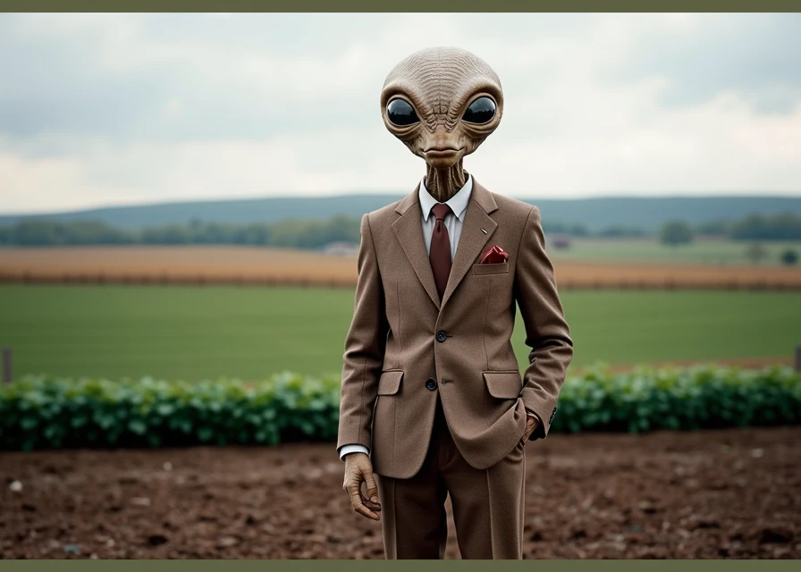 a man in a suit and tie walking down a street
