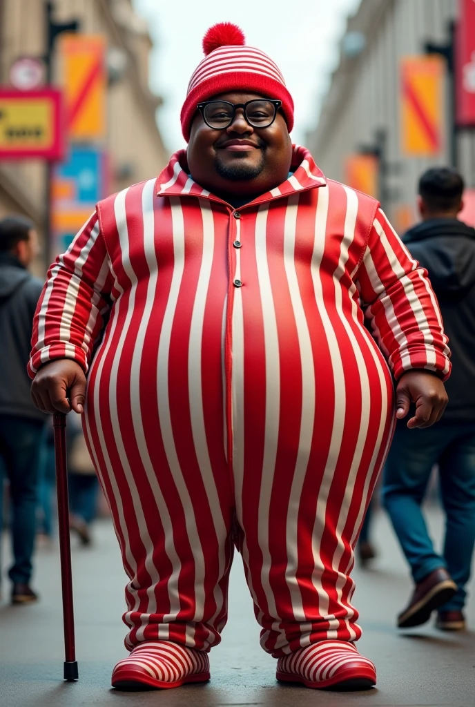 Generates a very fat and obese anthropomorphic dark brown elephant , He has medium black hair, He wears a red mafia suit but a red Mawashi as his pants since he is a sumo