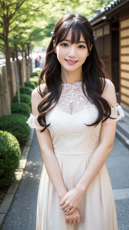 (((masterpiece))), (((Highest quality: 1.4))), ((Super detailed: 1.4)) , Urzan-6500-v1.1, (RAW Photos:1.2), (Realistic), (See-through:1.3), (masterpiece), (Genuine:1.4), Very detailed, Sharp focus, tensura、Luminous Valentine、One beautiful woman, ((Beautiful and shiny silver hair))、Detailed eyes、Detailed face、赤i、Gothic Lolita Maid Clothing、Knee-length、