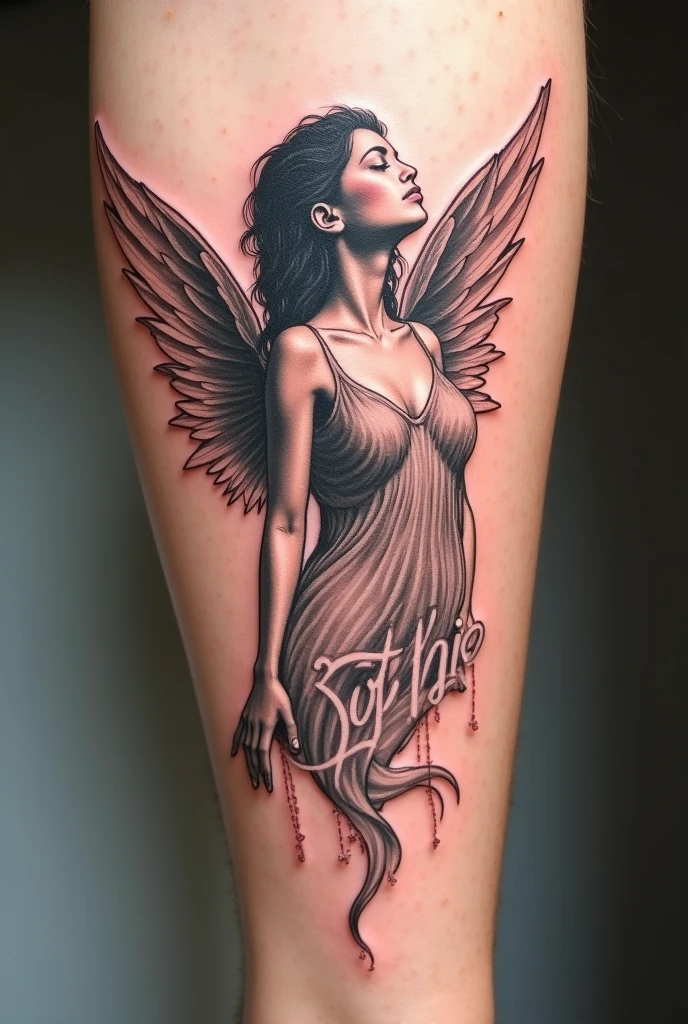 um desenho de uma mulher caveira e asas de anjo, tattoo sketches, Retrato do Anjo da Morte, anjo da morte, Retrato do Anjo da Morte, , desenho de realismo, Cute gothic X-ray angel, Realismo , rosto feminino