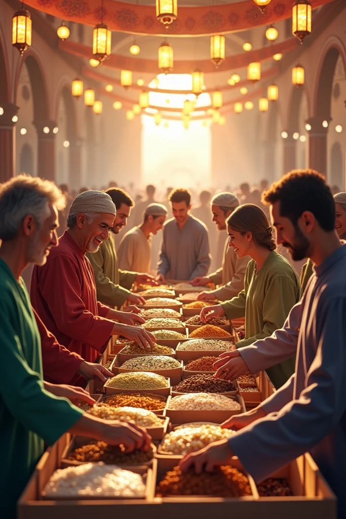 Muslims giving cherty