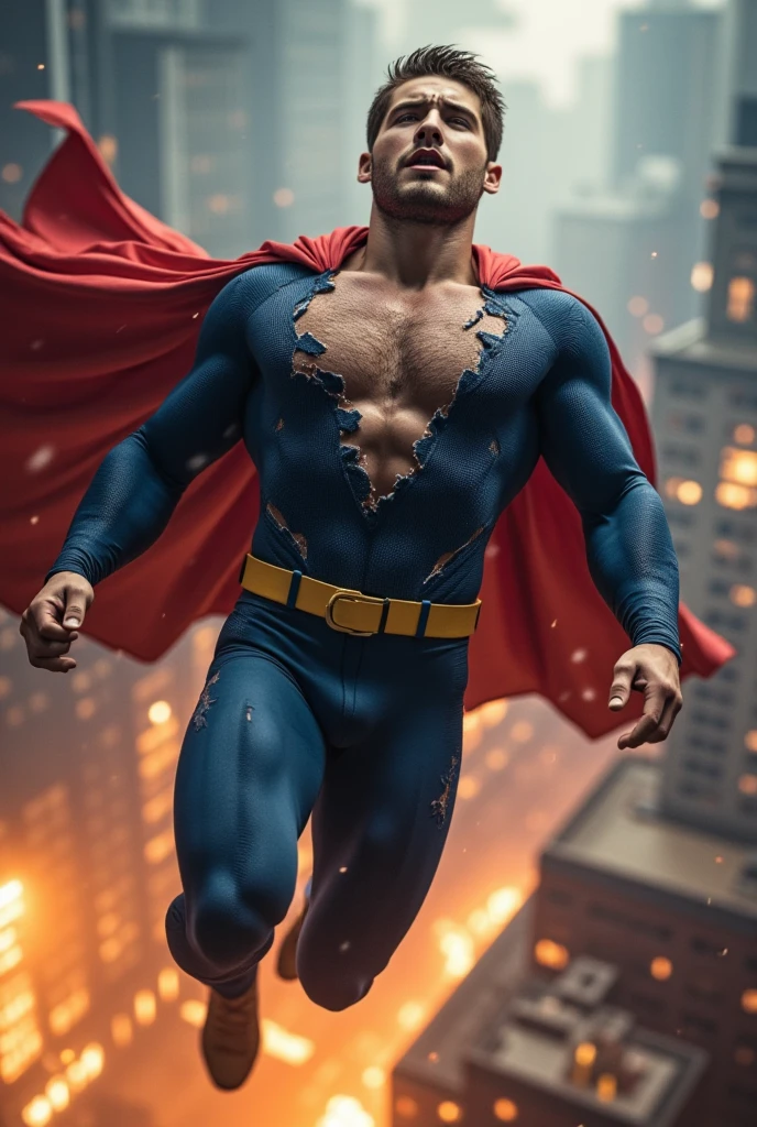 <lora:FriedrichNietzsche:0.75>, photograph of friedrichnietzsche in a superman costume, full body, outdoors, rim light, arms outreached upwards, heroic pose, flying, muscular, best quality, photorealistic, 8k, uhd, film photography, studio quality, film grain, Canon Eos 5D, <lora:more_details:0.4>