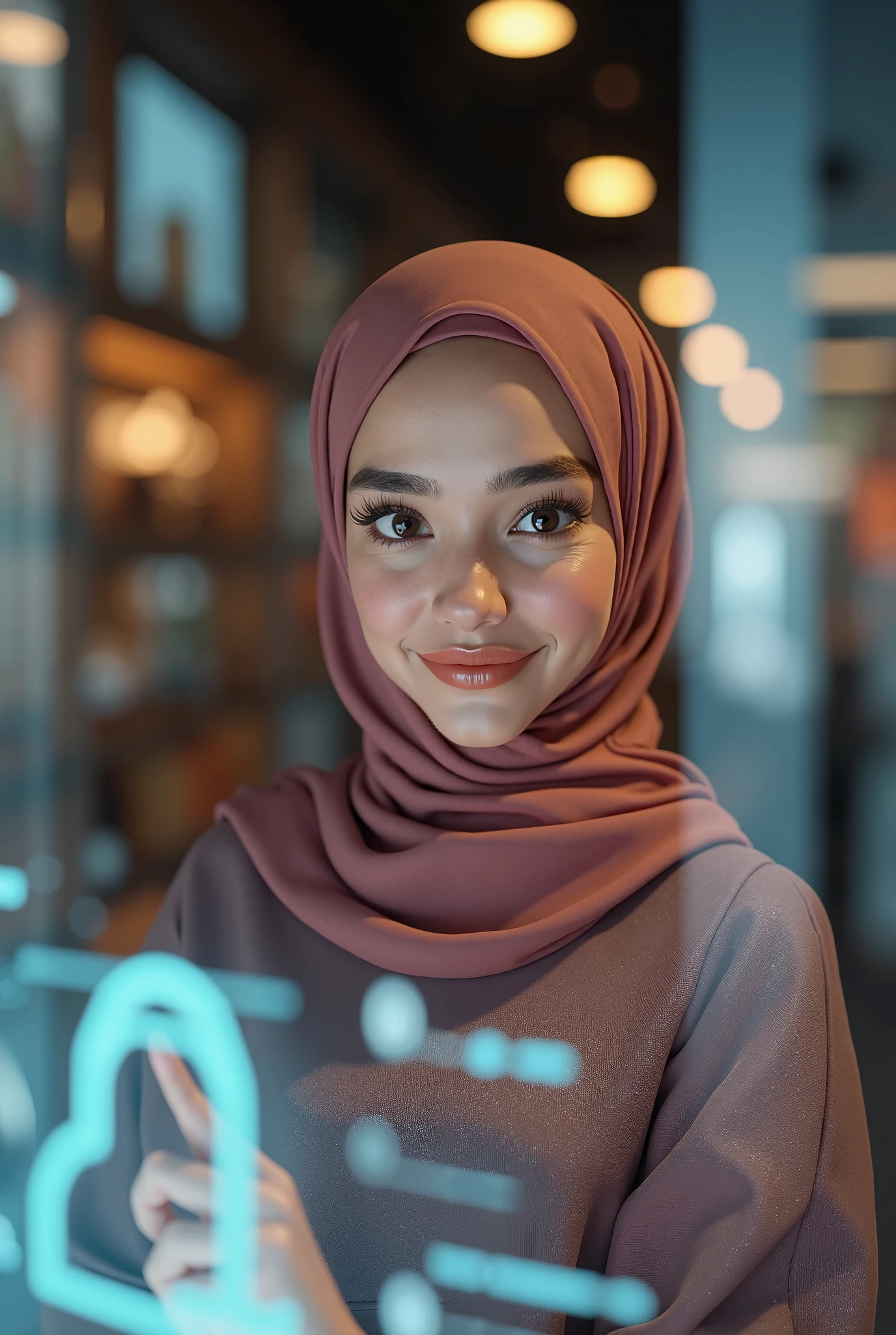 generate continuous images regarding the Article, Beautiful Saudi News Caster, female with Luxury hijab , Design a captivating thumbnail image that visually, Eyes face zooming