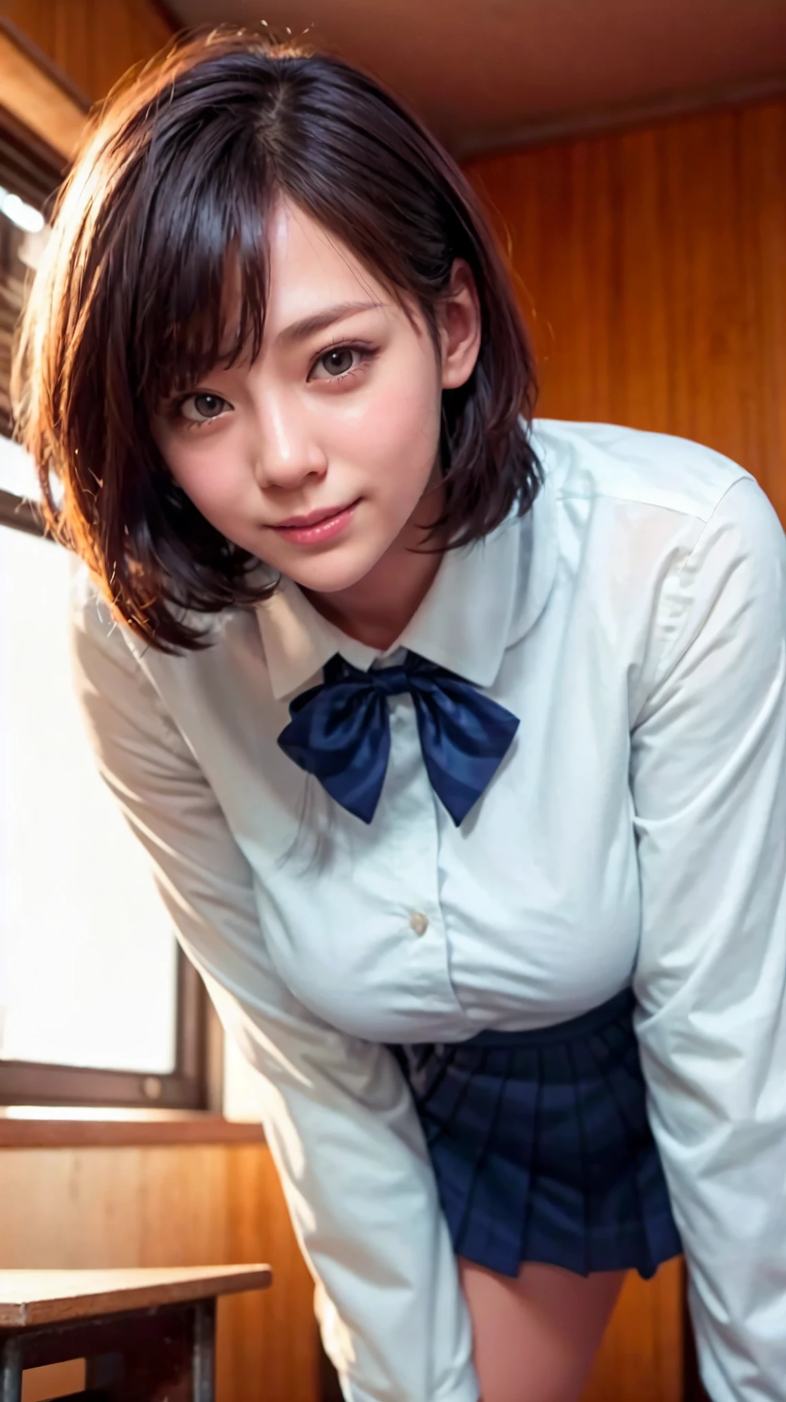 (masterpiece: 1.3), (Maximum resolution: 1.2), (Ultra High Definition TV: 1.2), Cinematic Light, 8K resolution, Detailed facial features , (Sharp focus: 1.2), (Focus on the face:1.2),Perfect Style, Beautiful Face, Acura, Anatomically correct, Highly detailed face and skin texture, Beautiful Eyes,Beautiful Eyes, Natural Cheeks, Glowing Skin, Fair skin: 1.2, (Glossy Lips: 1.4),、 (Embarrassed look: 1.2),Highly detailed face and skin texture, Beautiful Eyes, double eyelid, Natural Cheeks, , Glossy Lips: 1.4,Exposed cleavage、(White mucus on chest:1.4)(White mucus on thighs:1.2)、 blush、Humiliating、Expressions of embarrassment、Please open your knees、Expressions of anger、Big Breasts、dissatisfaction、Spread your legs、 、Sparkly little earrings and a rosary、Disheveled clothes、Exposed panties、Drenched in sweat、Thin underwear、Wet underwear、Stockings Long Hair、21 years old, Clean woman,1 person、 I am proud, Old bedroom、On the bed(On my back, Lying in bed, Lying in bed 横たわる, White sheets:1.3)、Blonde Hair、Short Hair、Dark blue eyes,(((Japanese school girl uniform:1.3)))、(((pleated miniskirt))),(((exposed white panties))),detailed race panties,dissatisfaction、Masturbate、blush、Embarrassed face、Arms raised above heace in ecstasy、Eyes closed、(((spreading legs open wide with knees bent,creating the shape of the letter M))),(((Plaid mini skirt)))、(((Wear a cardigan over a collared shirt)))、high socks、navy colored socks,Plain clothes ,((school girls))、