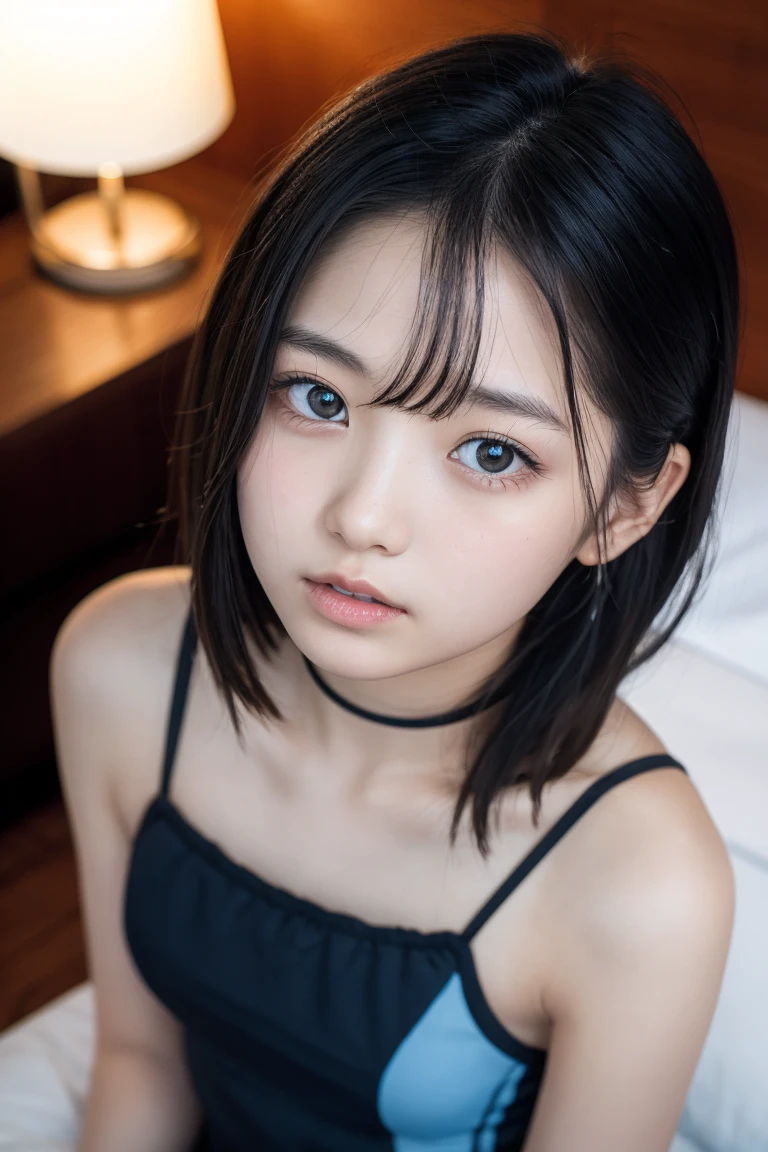 ((software:1.5)),((software:1.5)),((From above:1.5)),((Upper Body:1.5)) Korean Asian Teenager Photos、((Beautiful and cute idol girl:1.5))、Platinum brown hair、((shortcut:1.4)),brunnthair,11,Narrow eyes:1.5、Thin face、Thin neck、((The body is slim)),((skinny):1.5),((Flat Chest:1.5)),((clavicle)),((Narrow eyes:1.5))、(Thin arms)、(Thin neck)、(Thin lips)、A small smile、Thin arms、(Navy blue school swimsuit:1.5)