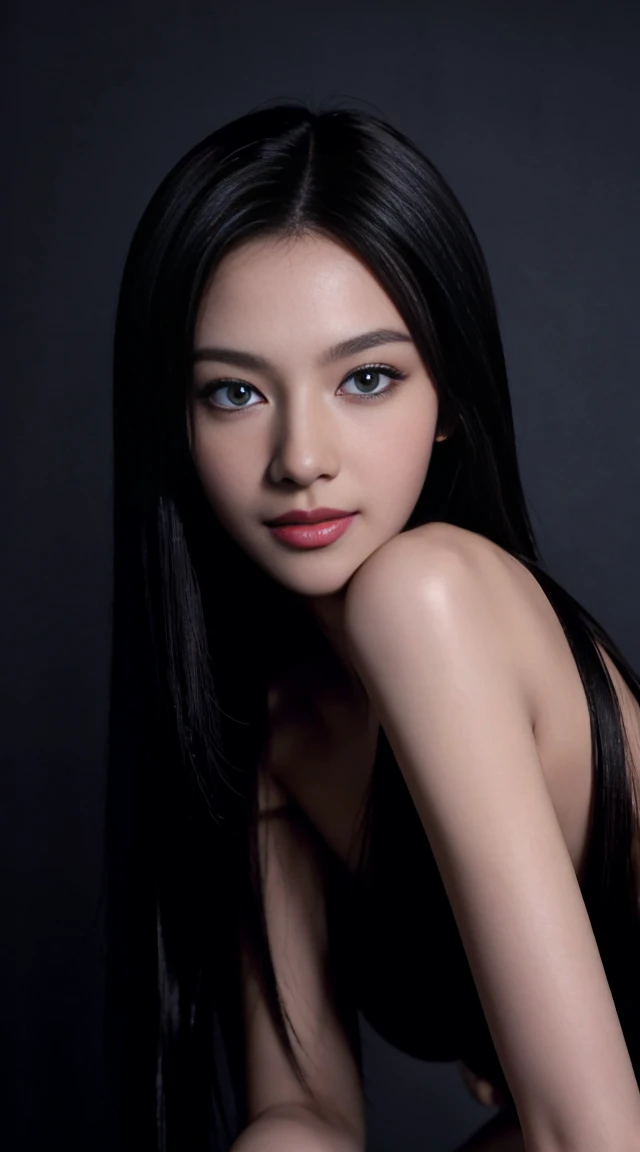 highest quality, epic realistic, ((in the pitch black darkness :1.4)), (()),(background: dark ) high contrast ,glorious picture, lowest lux, lighting face, she's comfortable, wearing white lingerie, looks incredible, (8k, Raw photo, Highest quality),(epic realistic:1.5), a woman, face,(detailed eyes:0.8),(looking at the camera:1.4), (Highest quality), ( high contrast, deep shadows),Intricate details,cinematic,((skin:1.4)), (long dark hair:1.3), long hair, messy ,(Hdr:1.5),Detailed, colors, Superior quality, Masterpiece, Raw Photo (20-year-old, looking at viewer), beautiful, (wearing underwear,), perfect, natural, perfect composition, portrait, perfect face, smiling expression, Captivating eyes, Bright details, Tight lips, (High Skin Detail),, (blue tint: 0.6), (sale: 0.8), (bloody: 0.7), Key lighting , (backlight: 0.5), Medium depth of field, Canon 5d, 50mm lens, f/4 apertures, (Ultra-detailed, Complex detail), sharp focus, soft colors, 8k, Absurd, 80mm, dark background, photography, smiling, small round breasts ,