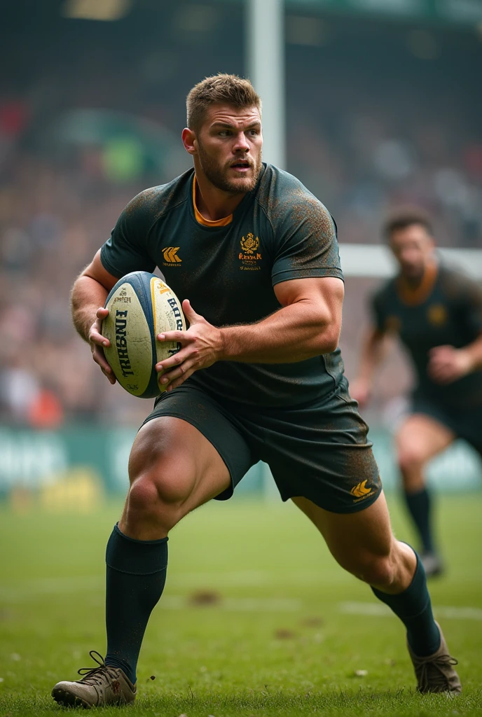 Athlete dressed, rugby, full body, cinematic still, cinemascope, best quality, masterpiece, very aesthetic, perfect composition, intricate details, ultra-detailed, vivid colors
