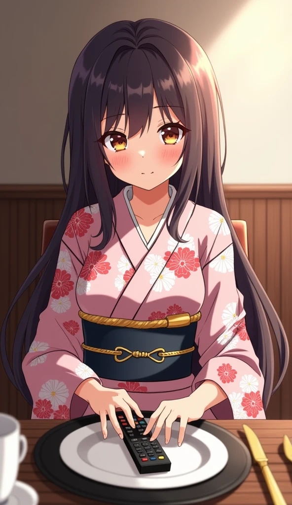 masterpiece, best quality, 1girl, hyuuga hinata, black hair, short hair, white eyes, no pupils, konohagakure, upper body, solo, looking at viewer, house inside, japanese house, meadow background,
