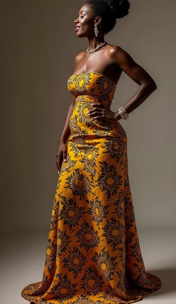 (full body shot:0.5), <lora:Kente:0.9>, realistic photo of kente, a woman, colorful, beautiful, headwrap, (masterpiece:1.0), (best quality:1.0), ultra detailed, flash photography