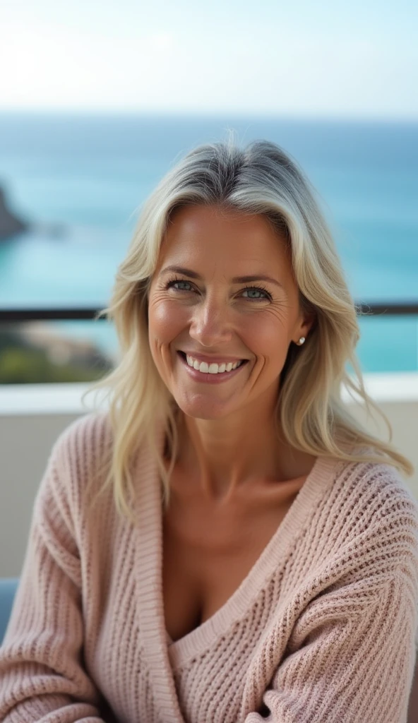 Photo of a mature American woman, MILF, beautiful face, curly blonde hair, no bra, visible nipple, Wrinkles, elderly woman, necklace, shorts, Beautiful clothes, bikini, beach, rooftop bar, showpiece, Ultra High Resolution, ( photorealistic: 1.4), RAW photo, ultra realistic, Detailed background, refined, detailed, Realistic face, Detailed face, realistic skin, (RAW photo, best quality), extremely detailed, CG, unity, incredible orgy, fine details, Light smile , extremely detailed CG wallpaper unit 8k, huge file size, ultra-detailed, tall, absurd, soft light, half-length, backgroundless photo