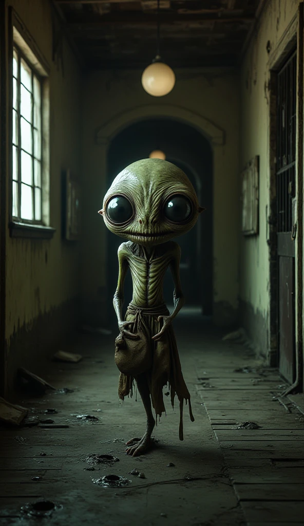 creepy alien being in the night