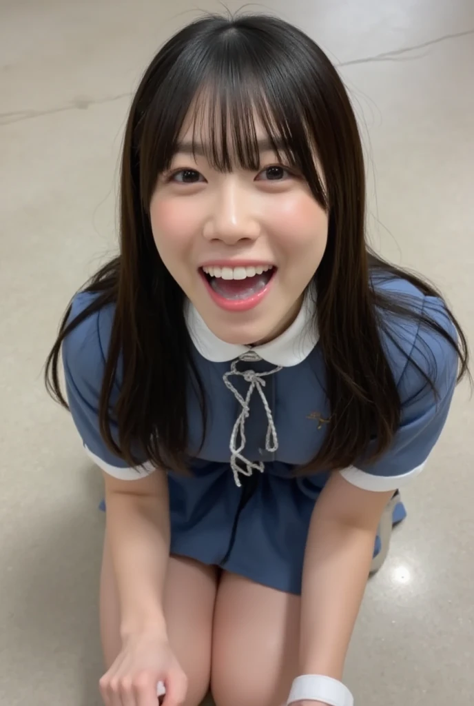 Top Quality, Masterpiece, Super High Resolution, (Photorealistic:1.4), Highly Detailed, Professional Lighting Smile, Masterpiece, Top Quality, (Low Angle), Low Angle, Shot from the Floor, ((Super Detailed Face, Detailed Lips, Squinting, Double Eyelid), ((One Girl)), Top, (Japanese Girl_Woman:1.1) Japanese girl, Junior high school student, Sailor suit on upper body, Sailor suit, Female genitalia visible, Legs spread wide, Cunt overflowing with love juice, White fluid flowing from cunt, Female genitalia wet and shiny, (Attractive Japanese women pictures), Female genitalia fully visible, Showing off skin, Embarrassed expression, (Japanese girl_woman:1.1) Blushing, Aww face, Open mouth wide, Ecstasy, Sticking out tongue, Sexual expression, Spreading legs wide, (((spreading vaginal vestibule with fingers to show))),,Vagina fully visible, ((only one person)),,Vagina fully visible, Very much pubic hair, Pubic hair is black, (((your )))), ((crotch open)),,female genitalia fully visible, ((one person)), very detailed, octane rendering, legs open, crouching, female genitalia exposed, semen on cunt, vibrator in cunt, girl holding vibrator