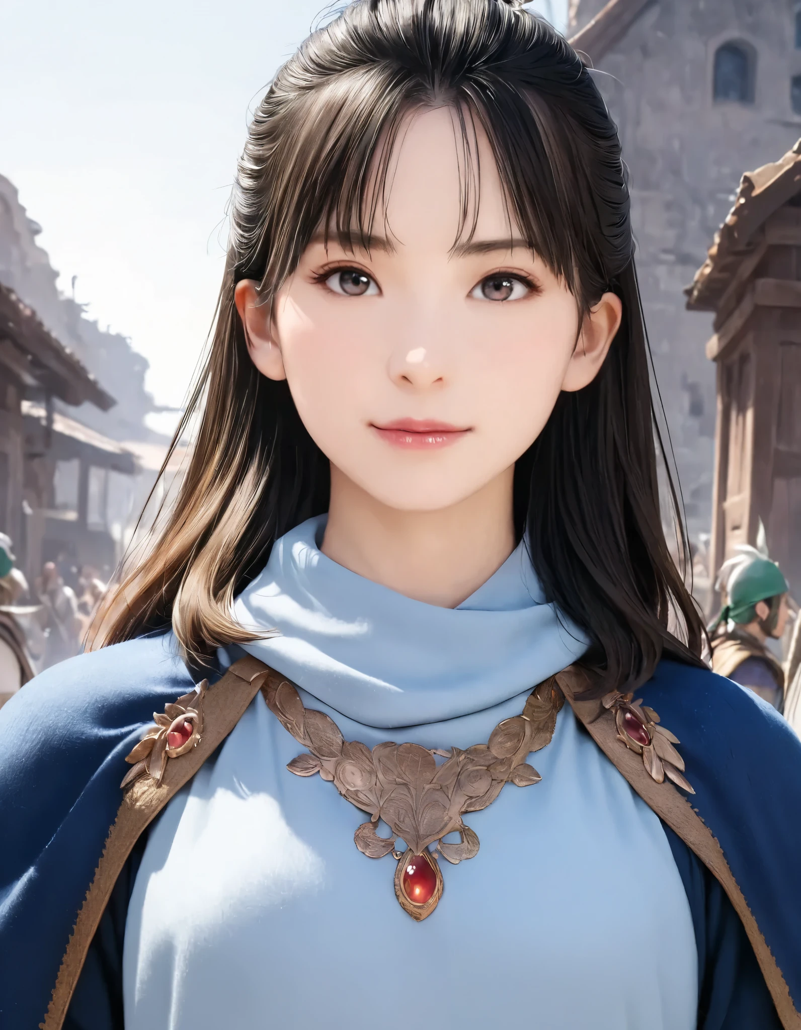 (best quality, 8k, high resolution:1.2), 1girl, FINAL FANTASY V, Faris, upper body