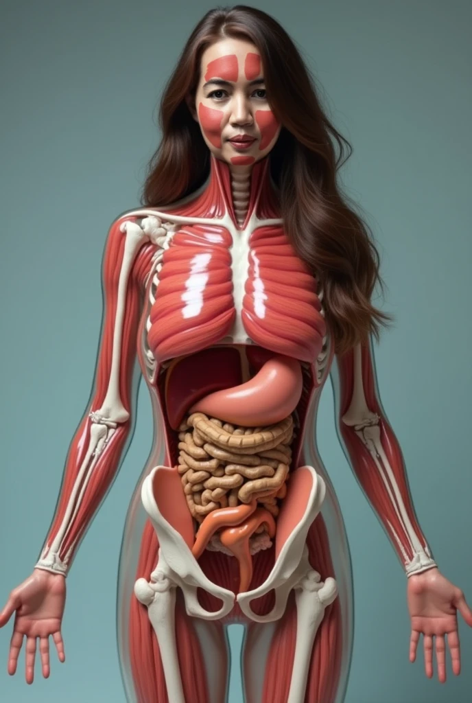 Realistic photograph of a female genital organ with an exploded plant, ultrarealista Objetivo:
Create a detailed and anatomically accurate 3D model of the female genital organ, with the option to explode the structure into layers to facilitate the study and understanding of the different parts.
Description: The 3D model must include all internal and external female genitals, with high visual fidelity and anatomical precision.
A estrutura deve ser dividida em camadas que podem ser explodidas individualmente, allowing the user to examine each part in detail.
Each layer must be clearly labeled with the name of the corresponding anatomical part.
The model must be rendered in high resolution, with realistic textures and adequate lighting.
The user interface must be intuitive and easy to use, allowing the user to navigate the model, explode layers and view anatomical information with ease.
Recursos Adicionais: cores vivas, detalhado, detalhado face, sombras realistas e brilhantes, brilhante.
