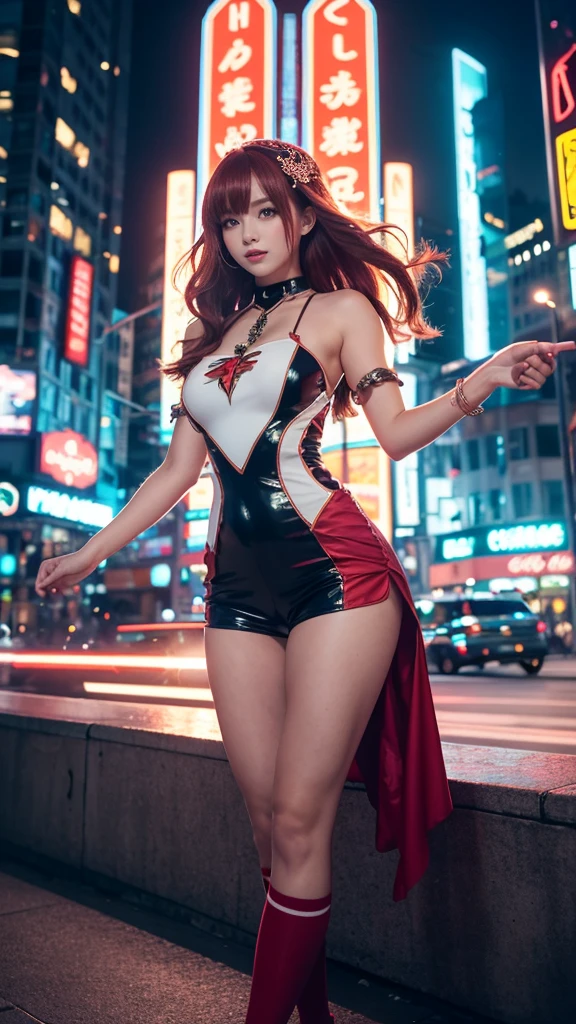 YunakaFE, 1girl, painting of yunaka, red hair with long bangs, star hair ornament, scenic city background, hearts, JessicaWaifu, (red dress),(strapless dress, elbow gloves, red lips, makeup, cleavage)((extremely curvy)), a woman as a sexy student, closeup portrait, at a cantina sitting bar (masterpiece:1.5) (photorealistic:1.1) (bokeh) (best quality) (detailed skin texture pores hairs:1.1) (intricate) (8k) (HDR) (wallpaper) (cinematic lighting) (sharp focus), (eyeliner)