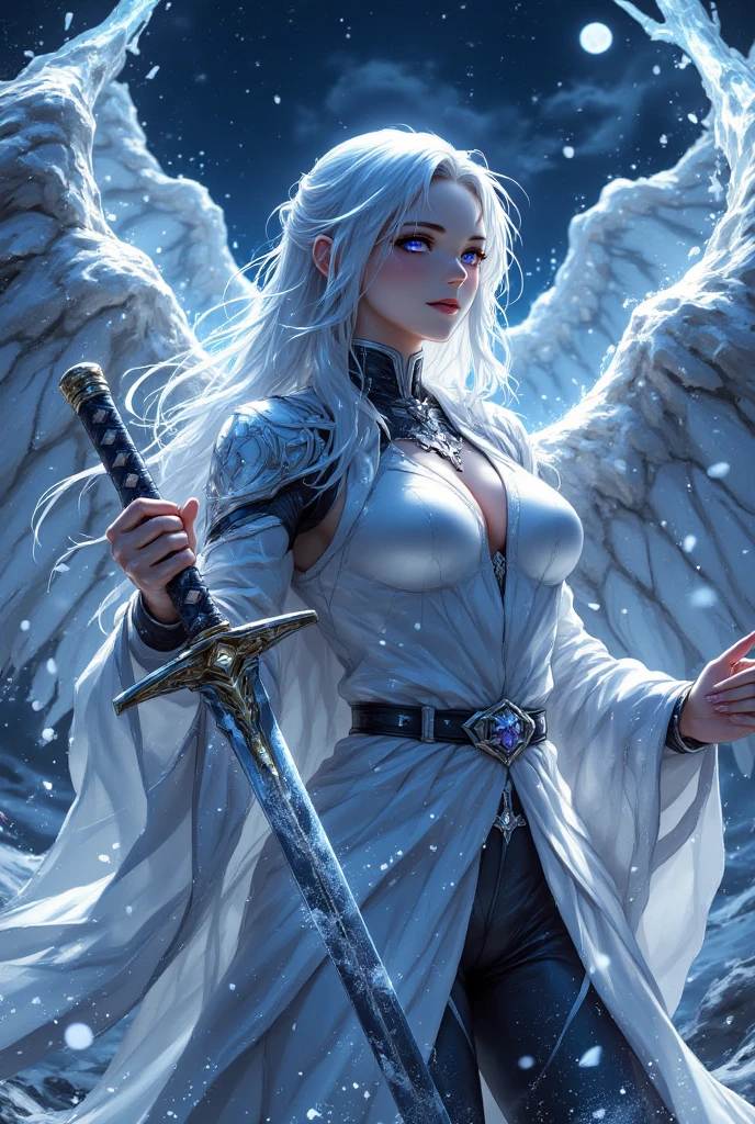 Ice Wielder Cora, the Sword Wielder of Coldness . . prompt: