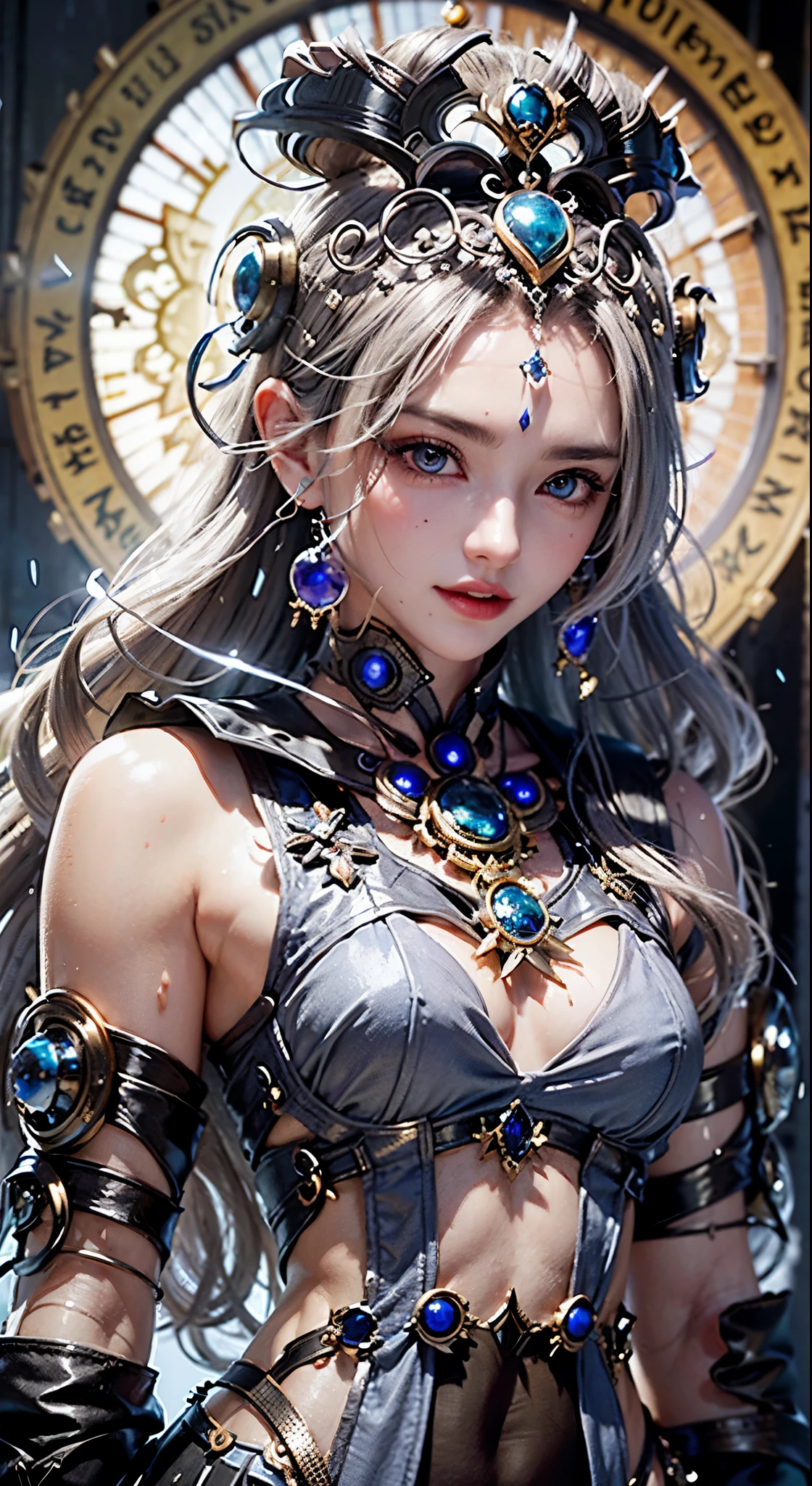 ((La mejor calidad)), ((Obra maestra)), ((realista)), Medusa, cuerpo completo, the hair is composed of countless snakes, pelo de serpiente,ojos brillantes, BREAK cabello multiColor, Rostro femenino, pecho mediano,cuerpo alto, cuerpo seductor, Tapa tallada en metal, Aura Real, tendencia en ArtStation , foco nítido, Foto de estudio, Detalles intrincados, muy detallado, ojo detallado, illustration, muy detallado, foco nítido, Renderizado digital, profesional, 4k,Detallado,realista,Arte digital 4k altamente detallado,Renderizado de octanaje, bioluminiscente, BREAK 8K resolution concept art, realismo,por Mappa studios,Obra maestra,La mejor calidad,Arte Oficial,illustration,clear line,(fresco_Color),perfect composition,absurdos, fantasy,centrado,Regla de la tercera
