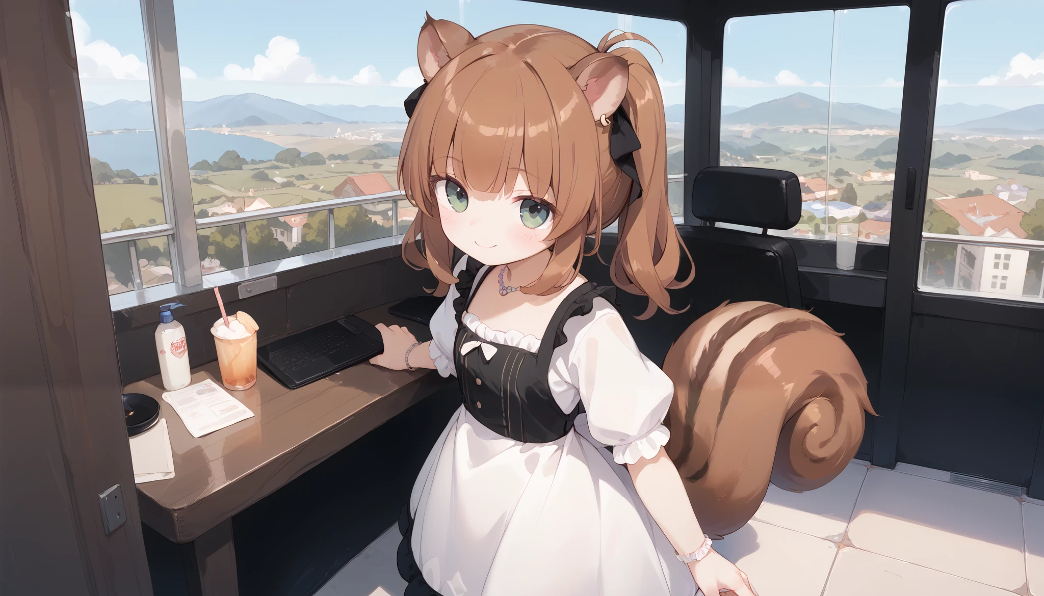 Squirrel Ears、 squirrel tail、 ruffled dress
