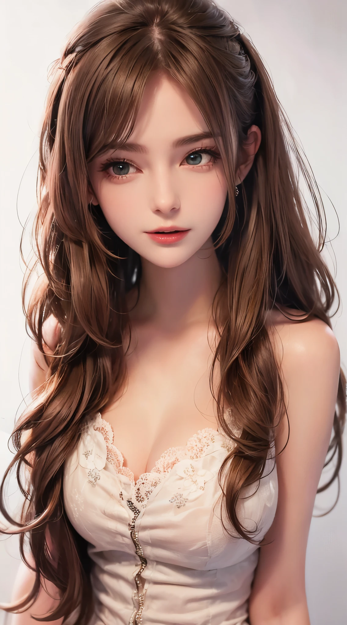 1girl,face,curly hair,red hair,white background,