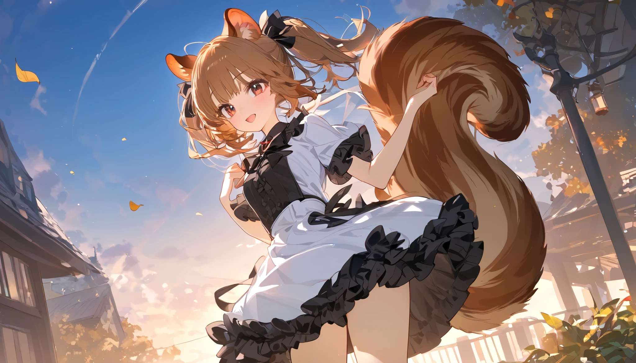 Squirrel Ears、 squirrel tail、 ruffled dress