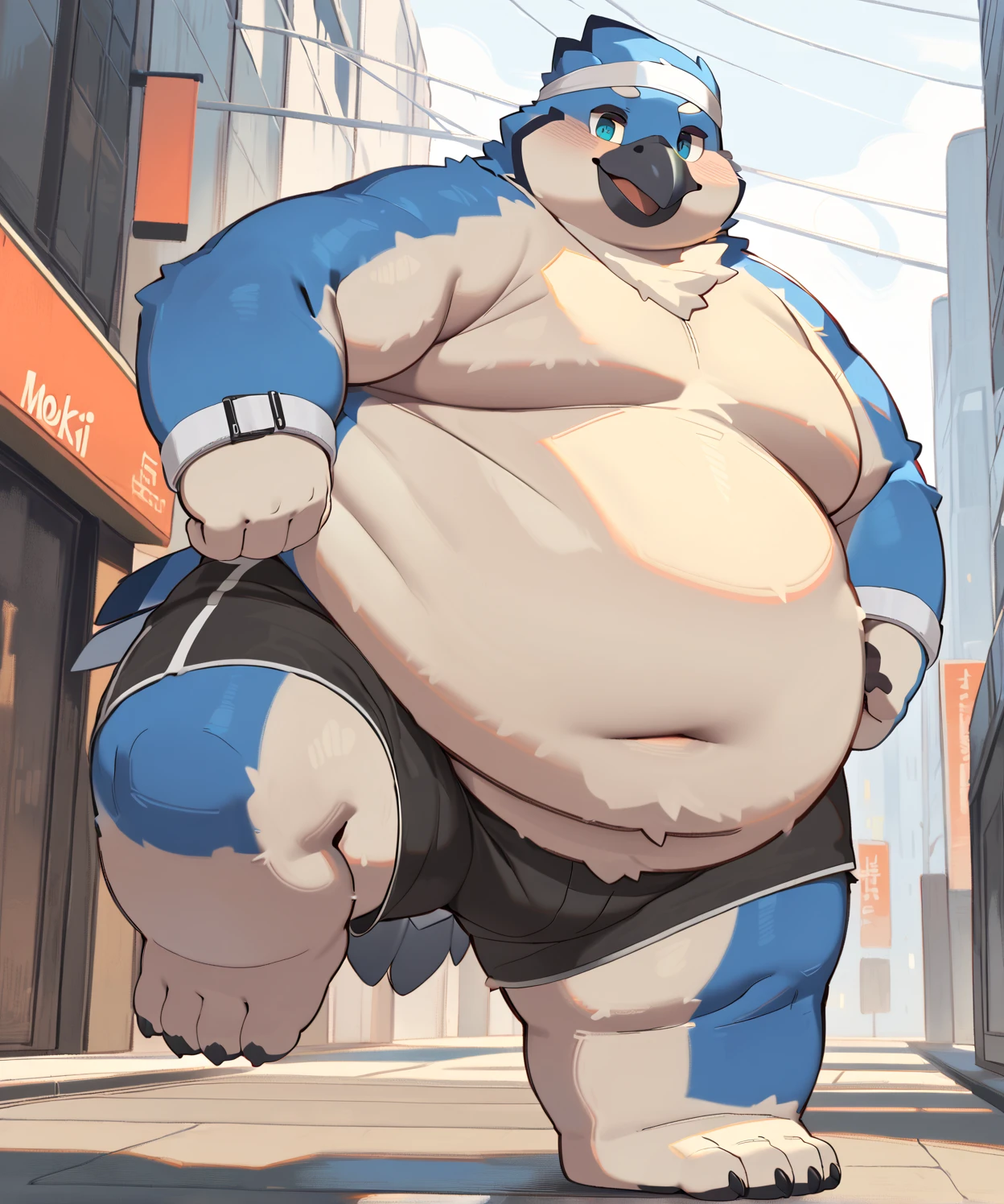 ((solo)), anthro wolf , Legoshi, beatsars, adult, dense fat, bara (fat:1.1), (correct anatomy:)2.8, (soft body):1.0, (detailed fur texture:1.3), background (gym:1.0), (black sweatpants), (bare torso), mall, bare paws, Large belly,(belly size:1.5) (detailed clothing), ultradetailed, by grimfaust, A person squirming around in his belly, natural lighting, (sweat:0.5, wet:0.2, lots of sweat dripping down), vascular veins, canine head (detailed eyes), (steaming breath:1.2), ((pleased:1.4) expression), (view from below:0.5),best quality,