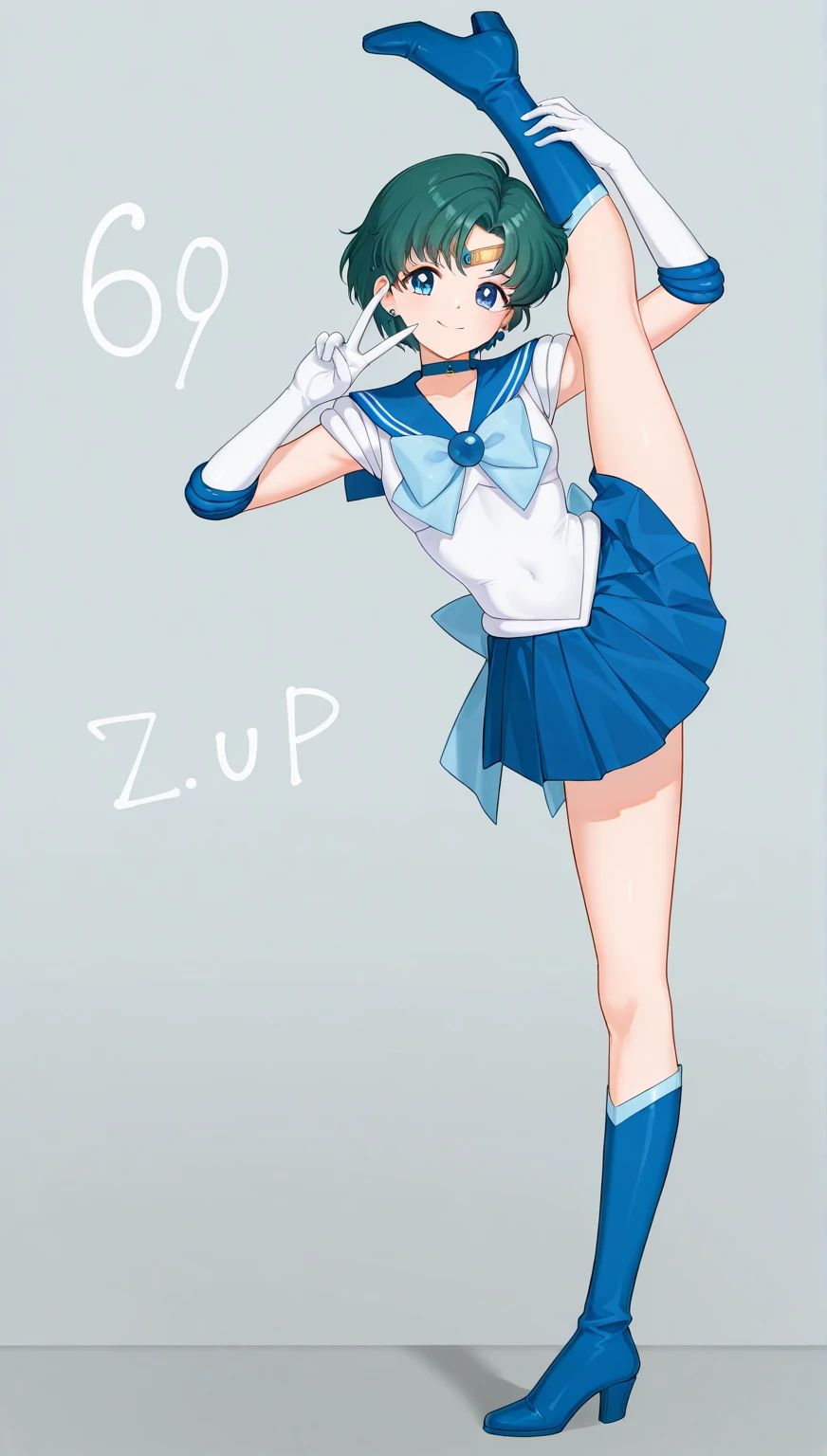 cowboy shot , 1girl, <lora:aquaKonosuba:0.65> aqua \(konosuba\), blue hair,
<lora:BluetheboneArtist-13:1.1> , bluetheboneaistyle, flat colors,1990s \(style\),