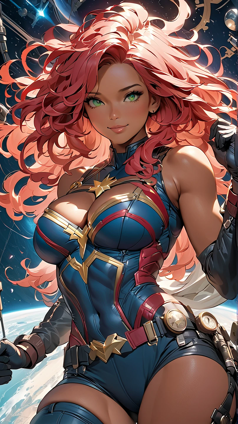 High Definition Details, best quality, high quality details, 1 adult woman, solo, black leotard, breast, red hair, blue eyes,shinning eyes, shinning face, full body, fingerless glove, black high heels, white thighs, red underwear ,blue armor, breastplate, necklace, white nail polish, milf, looking at the viewer. Universe background, stars, moon, sun , planets, in front, close up, breastplate, armor, blue diadem, big tits, big ass, very horny poses, looking at viewer, sexy poses. 4K Full HD, perfect anatomy, saint seiya Lost Canvas