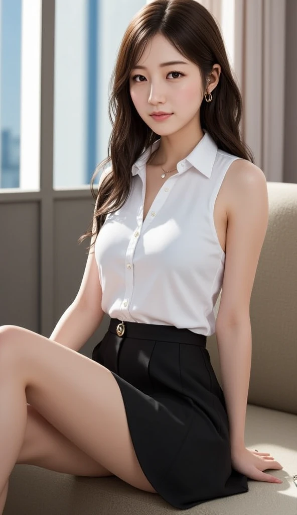 Highest quality, độ phân giải cao 16k, super detailed, masterpiece, Capture directly, thực tế:1.4, surreal:1.4, sharp focus, very delicate and beautiful, small detail, 1 female, (Asia:1.2), (red hair), (tie your hair to the right), (spread) your leg:1.3), (no underwear:1.3), (nsfw:1.1), (sitting in a chair, Workbench, office office, there are many people around), (super nice), (nice face:1.5), (Hair tied in 2 ponytails, wear socks), (detailed face), (beautiful and beautiful eyes), Perfect round eyes, (Lip details), lipstick, (eyeliner), mascara, phấn mắt, (White pen skirt see through white vest), White shirt, tie, At NSFW, ngực to, pink nipples, The girl inserted her hand into her vagina, girl touching her chest, gun, ngực to F cup, tư thế quỳ chổng mông