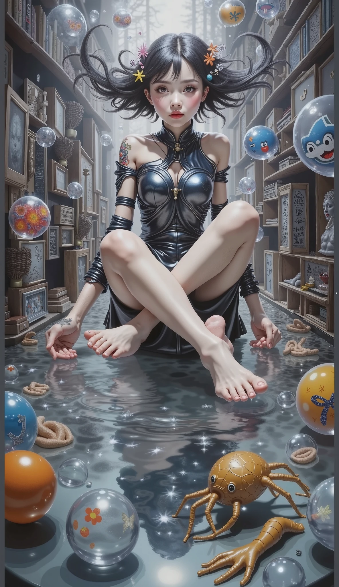 masterpiece, best quality,dutch angle,full body,realistic(painting style,nsfw(1girl, solo),amelia watson,blonde hair, blue eyes, choker, short hair, realistic eyes,wet clothes,translucent,transparent,dripping,salve outfitl,cum in mouth,cum in pussy,pussy cum,cum on body,cum on breasts,cum on hair,excessive))) (((cum,bukkake,cum dump,creampie,socks,embarrassed,crying face,crouch,m legs,defecation, from behind, object insertion, butt plug, panties, (fake tail:1.2), spaghettie,Prison,gaol,underground,deep dark,