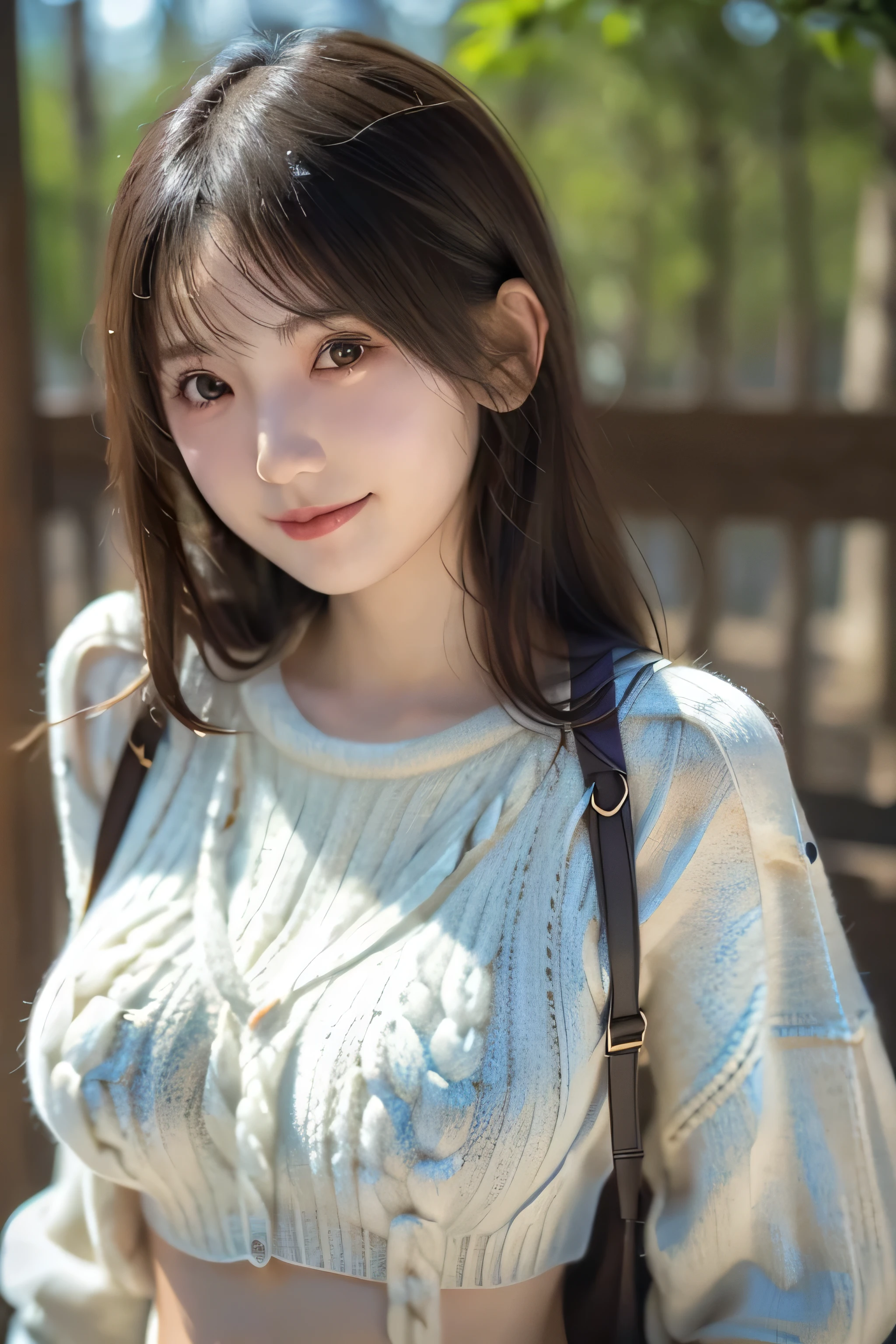 table top, highest quality,
Super detailed, finely, High resolution, In 8K,
((Photoreal:1.4, RAW photo, 超High resolution,best image quality: 1.4)),
wallpaper,
((Perfect full body composition 1.5)),
beautiful and detailed eyes, natural color lip,
((穏やかなsmile:1.5)),
((Random and cute ponytails)),
((big and full breasts、There's a big gap in my chest:1.2)),
((No underwear:1.5)),
((brain out、under the eyes、brain out、mole on arm:0.9)),
((random blurred background)),((sunset)),((autumn leaves)),
((Random and cute expressions)),,
Highly detailed and professional lighting、
perfect dynamic composition, beautiful and detailed eyes,((leaning forward:1.5)), ((Cardigan with open front:1.6)),((Take off your micro miniskirt:1,5)),((smile,Harajuku)),((sexy shot looking at camera))