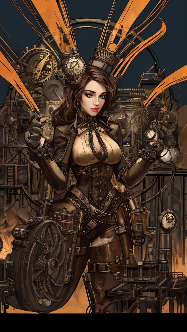 mechanical woman, corset