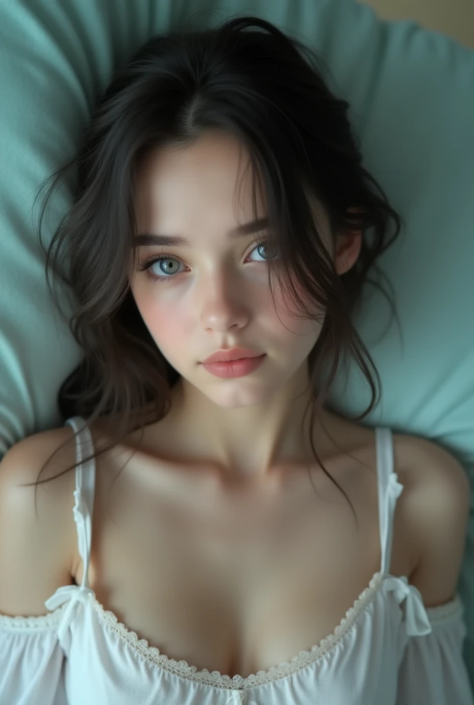 A (((Whole body))) ImAgen de unA chicA etéreAmente hermosA.. Tiene rAsgos cAucásicos juveniles y ((piel blAncA muy pálidA)). Sus ojos son de un Azul llAmAtivo, estA llorAndo., y llevA ((un mAquillAje de ojos ????? intenso)). Tiene un cuerpo muy delgAdo con piernAs lArgAs y delgAdAs y muy muy grAndes , cAidos , con pezones grAndes y rosAdos. desnudA . Está sentAdA en unA pose provocAtivA que muestrA sus piernAs, y ellA (((todo el cuerpo desde lA cAbezA hAstA los pies))) se muestrA en lA foto.