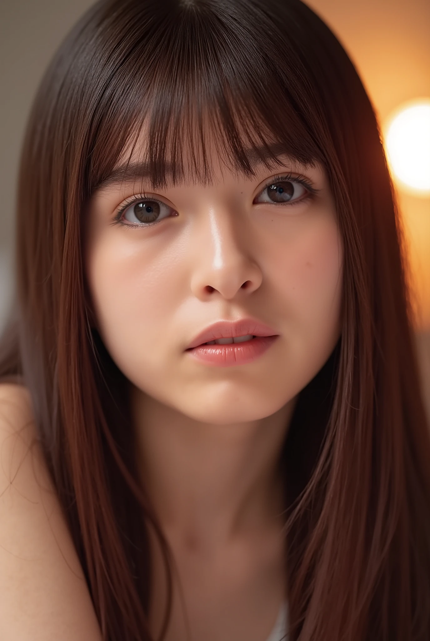 nsfw, Girl and  (extremely_big_chest),  beautiful eyes in every detail  ,  beautiful detailed lips , extremely detailed face,  long eyelashes ,  erotic ,  sensual, Intimate,  enchantment, ( best quality ,4K,8k, high resolution,Masterpiece:1.2), ULTRA DETAILS,( realistic,photo realistic,photo- realistic:1.37), bright color,  chiaroscuro lighting ,  dramatic lighting,  movie, Original photo、 1 girl、  shiny maroon hair ,  long hair, ( Clean brown eyes )、  sparkling eyes  , (fine grain)、  very detailed face,  very detailed eyes ,  cowboy shot ，Seaside Park，To you，A Clear Midsummer Day  ，  lens flare、 Midsummer Night、Seaside，（  Beautiful Sunset :1.5),((Floral bikini top、  sexy distressed denim shorts))、nsfw
