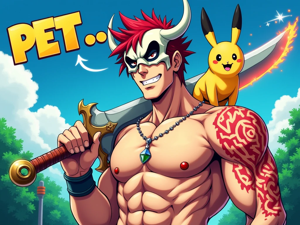 Pikachu warrior naked barbarian