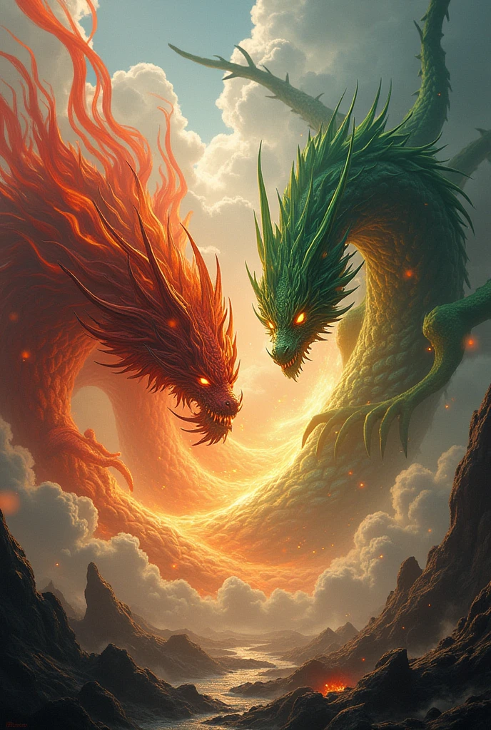Chinese dragon, furry, fluffy, gradient color ((best quality)), ((masterpiece)), ( extreme detailed, highest detailed, official art, beautiful and aesthetic:1.2), depth of field, composition, FULL BODY, (CHIBI),, (beautiful and detailed eye:1.3), Long dragon tail
