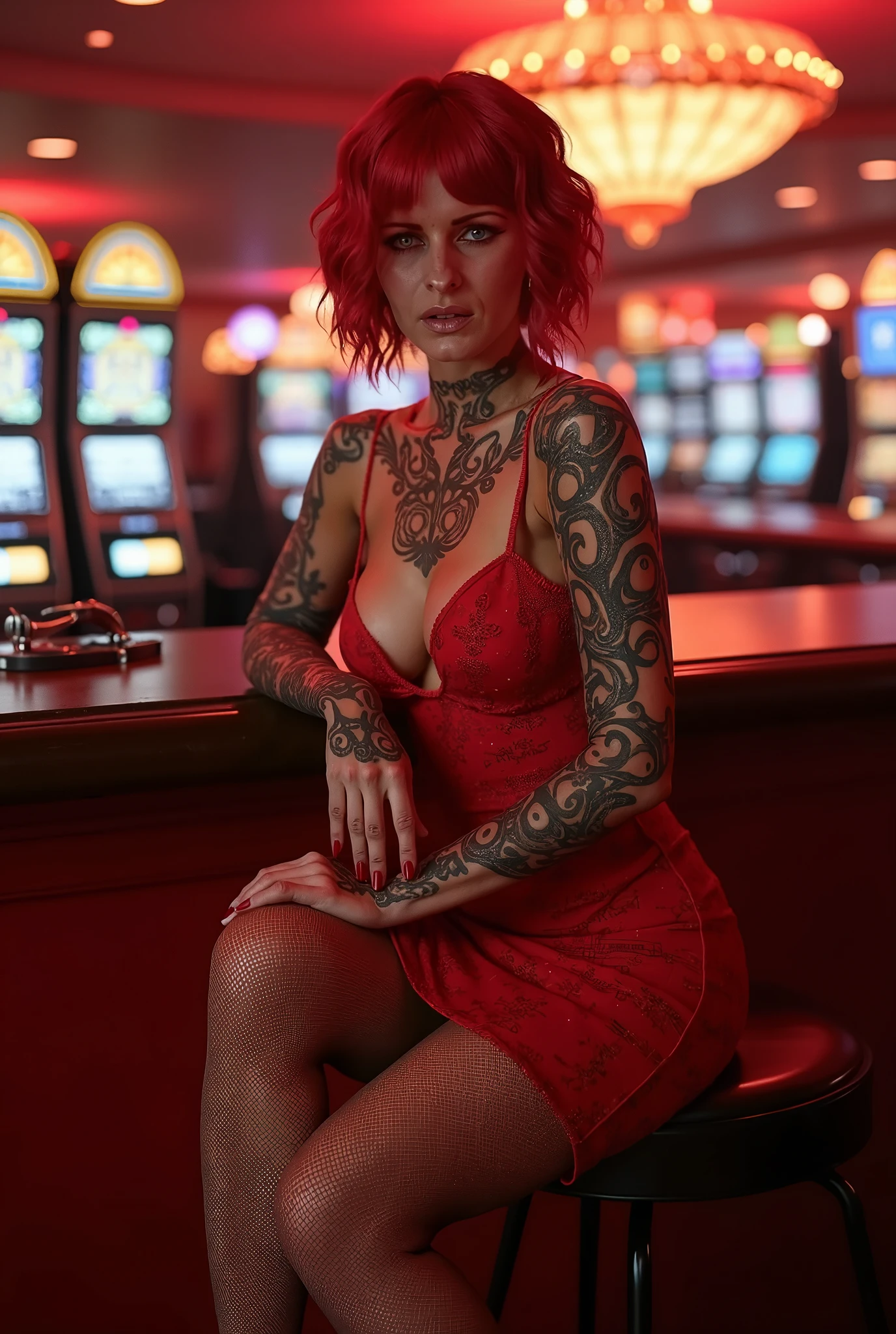 analog style,38 years old woman with back tattoo, red hair, <lora:backTattooConcept_v10:1>,detailed skin,casino background,nsfw,oiled skin,film grain, <lora:epiNoiseoffset_v2:1>