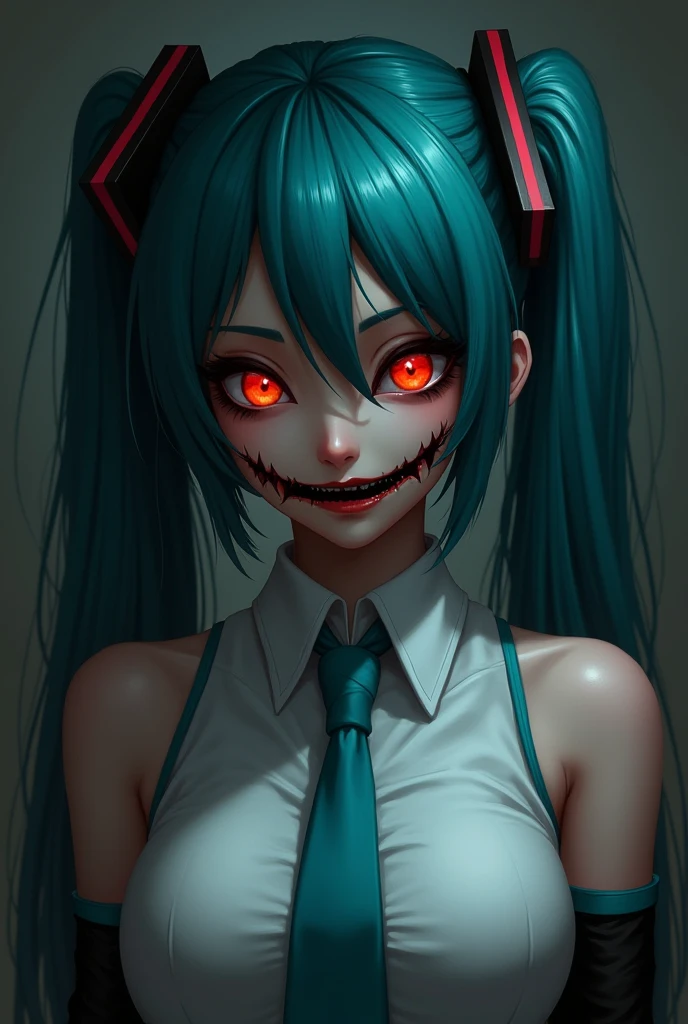 in style of Takeshi Obata,character concept,death note,(Amane Misa:1.3),goth girl,(fluorescent paint smearing clown smiley:1.2),(perfect hands:1.37