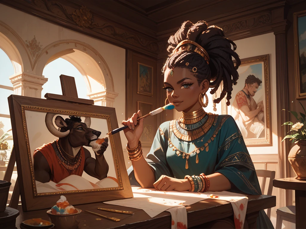 Ethereal Bohemian, Elephant, ultra detailed, ornate detailed illustration, African artistic style, trending in art station
