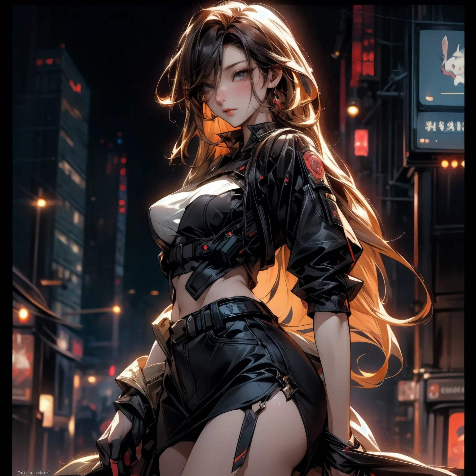 ((1mujer, amanecer \(junkotvv\): Adulto, looking back at the viewer, de cerca, red eyes, pelo largo negro, orejas de gato, Sin adornos para el cabello, Trenzas, Sin sombrero, avergonzado, rubor, translucent bunny costume, mostrando el estomago, usando orejas de conejo, pechos medianos, (2 orejas de conejo, medias de red, gargantilla)))), barra en el fondo, crowds of gente en segundo plano, Underground Club, gente en segundo plano, (obra maestra, mejor calidad:1.2, extremadamente detallado:1.2)