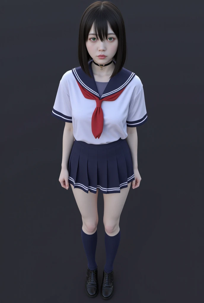 Tall elementary school girl with big breasts