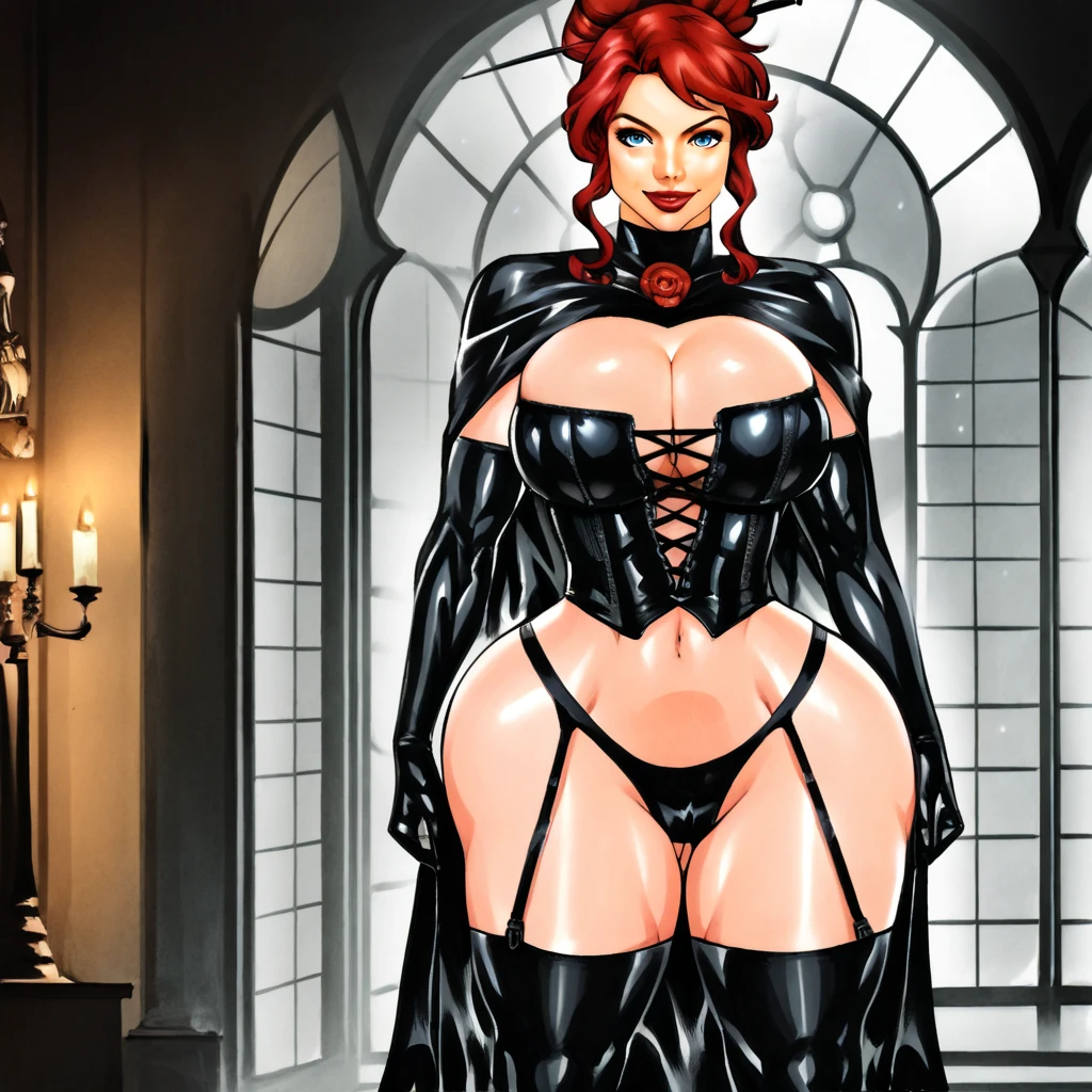 (tmasterpiece,A high resolution,best qualtiy:1.2),8K,highly detailed,complex,rich colourful,vibrant image,Clear focus,cinematic lilond hairbl,long whitr hair,Green eyeody builder (Wear black business attire,black_Collared shirt cropped jacket,tiese,tiese,Black frilled skirt,a garter belt,Leather belt) (Large, Perfect round breasts,Hourglass body,Big breasts Thin waist,Very thin waist, photograph realistic,(hyper realisitc:1)big breasts beautiful, tmasterpiece,Best quality at best,extremelydetailedface,s the perfect face,beauitful face,Perfect lighting,Detailed eye makeup,Details of the face,Nice detail eyes,pretty hand,perfect hand,glowing light eyes(realistic pupil,Realistic iris:1)Heavy eye makeup,(empty Casino)(Posing dynamically)pantiess