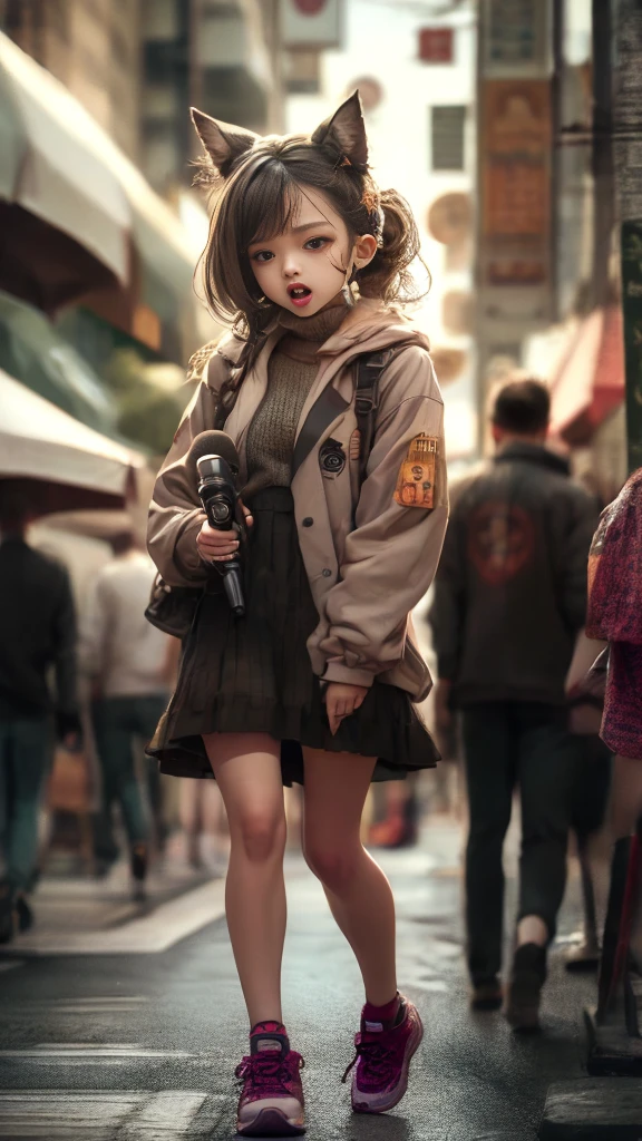 (high resolution:1.2),ultra detallado,realista,Sharp focus,vistoso,paredes cubiertas de graffiti,chica rapera artista callejera,ropa vibrante,Cantante de hip hop,cantando apasionadamente,energy efficiency,street art backdrop,urban atmosphere,escena callejera bulliciosa,ajetreo y bullicio,expresiones faciales expresivas,dynamic pose,accesorios originales,Handheld microphone,confident stage presence,attention-grabbing fashion style,unique street style,vida nocturna de la ciudad,neon lights illuminating,cultura de la moda callejera,youthful energy,multitud gritando,vibras positivas,Cultura Hip-Hop,escena musical urbana,fusion of music and art.,zapatillas con estilo,cultura del graffiti urbano,calles salpicadas de pintura,escaparate de talento urbano,vivid colors,Stunning images,alto energy efficiency,Electric atmosphere,musical expression,Estilo de vida urbano