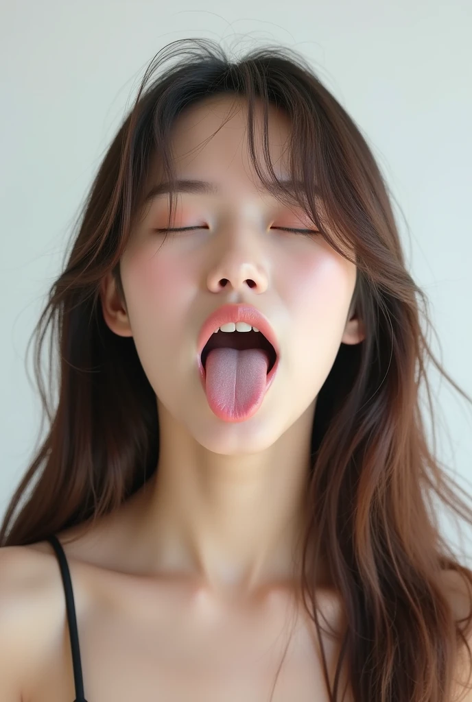Sticking out tongue