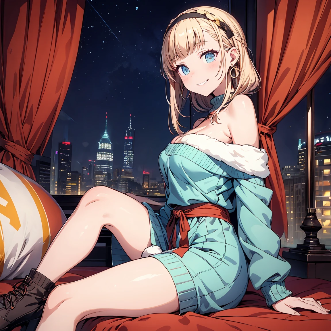 Sad girl,cry,darkness,Rain sky,。.。.。.。.。.。.。.。.。.。.。.。.。.。.3D,Upscale,hard disk,Blonde short,is crying,with his back turned