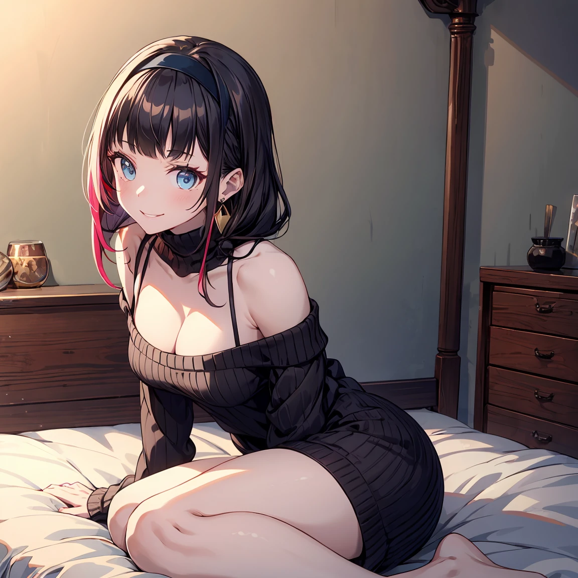 loli body, sensual cleavage, long red dress, round breasts, thick thighs, Ultra HD, 4k image, character close-up camera, V-shaped panties, panties below low cos, Best image quality, artistic cousin, 超高分辨率, (Fidelity: 1.4), photoreal, 1girll, light green eyeballs, eyelashes, beautiful pupil, shadows, light blush, delicate facial features, reasonable facial features, bare shoulders exposed, waist exposed