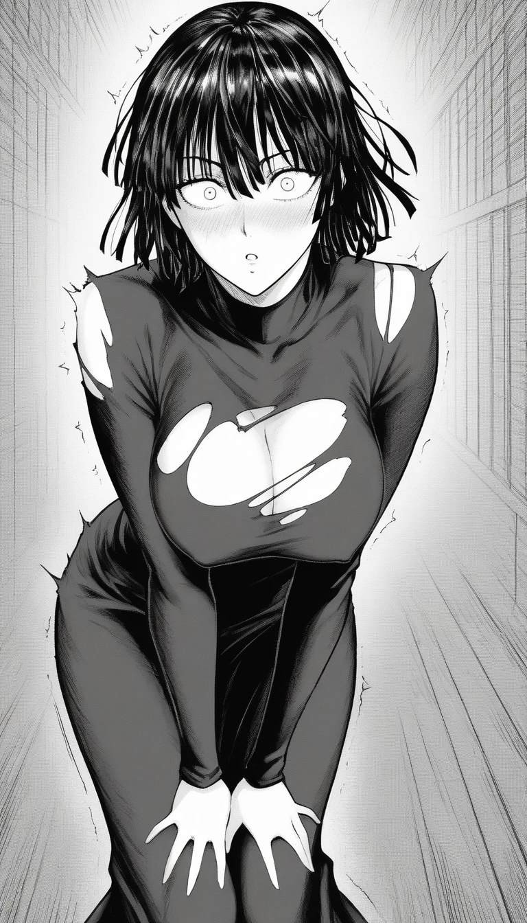 girl, facing the viewer, black and white, harajuku short hair, round glasses, geek accessories, collar, geek style, nude, naked, nipples, small breast size, confident gaze, monochrome color scheme, looking to the side, sensual pose, naugthy expression, head,((a person)),cat ears headset, hairpin, open legs, sweating body, body full of cum, pee, cum on crotch