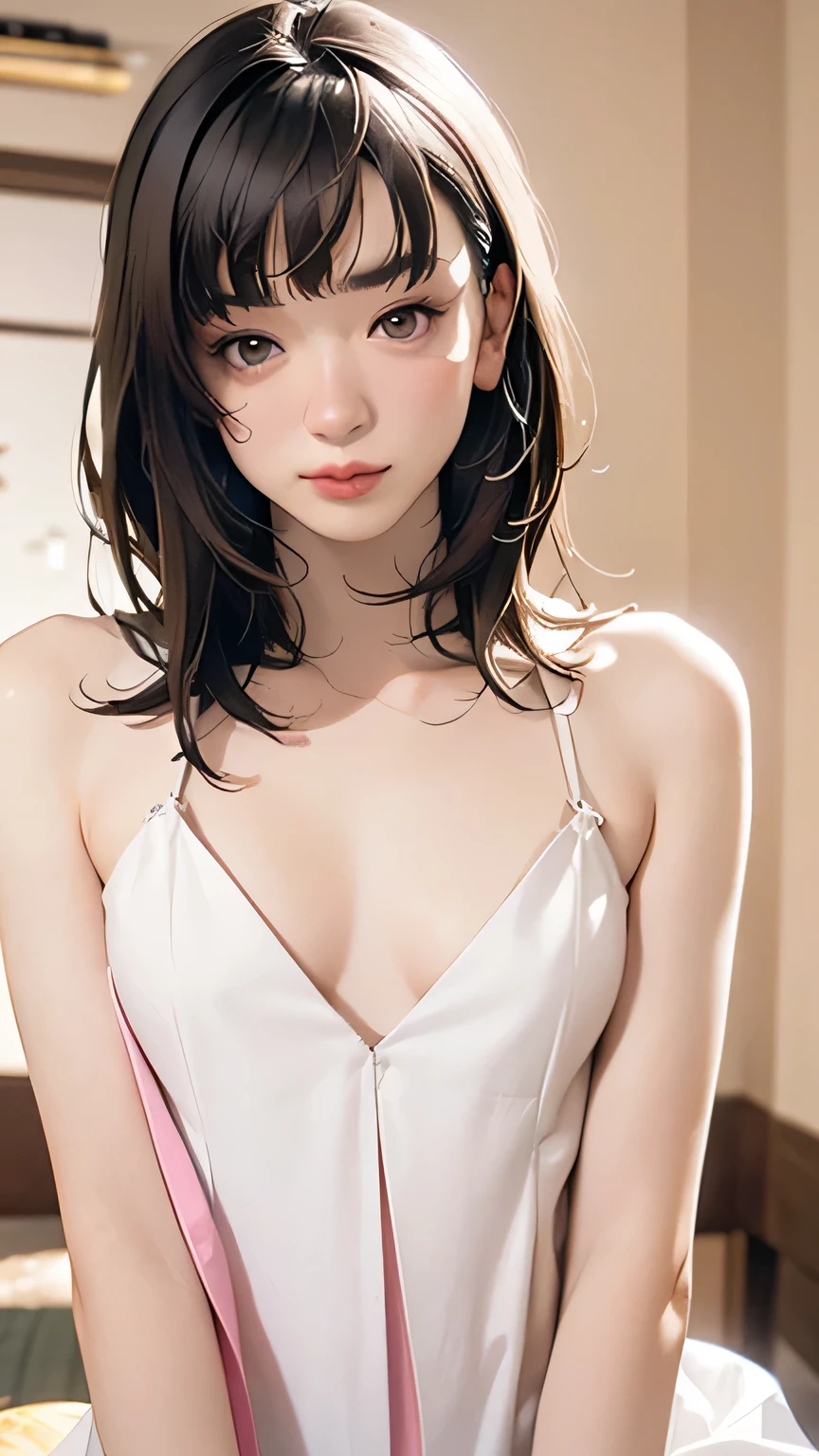 最high quality, 8K, masterpiece: 1.3, Ultra HD, high quality, 最high quality, High resolution, realism)) 、slender、slenderだがアスリートのような細マッチョ、I don't want my head to disappear from the screen.、Wear accessories on your wrist、Wearing red nail polish、I have a peticure、aerial perspective((atmospheric perspective))、smile((smiley))、background blur((depth of field)、Wear a sheer one-shoulder dress、Wear low rise skinny jeans、Wear stiletto heels、have a clutch bag、City center background、crystal earrings((crystal earrings))、short twin tails((short twintails))、Bangs at the parting((parted bangs))、Barrette((hairclip))Put on