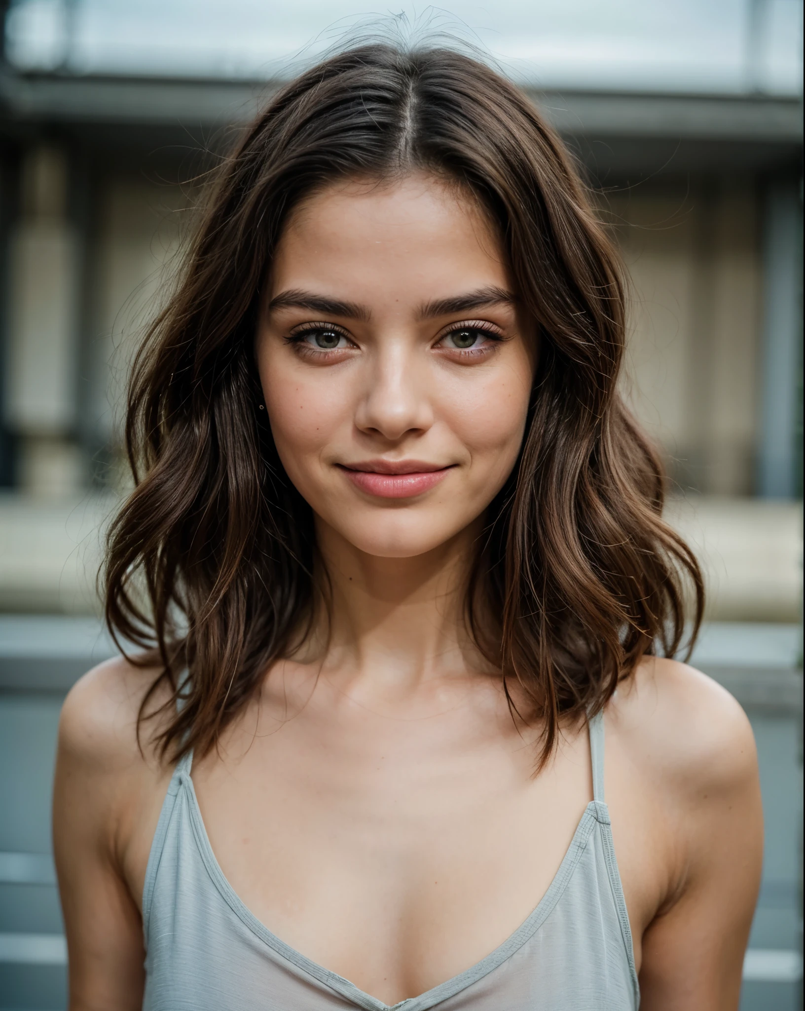 Curly brunette scenic photos